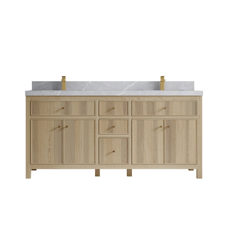 Willow Collections 72'' Double Bathroom Vanity with Quartz Top | Wayfair
